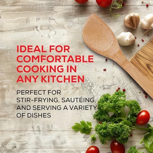 Helen's Asian Kitchen Bamboo Stir Fry Spatula, 13-Inch, Wok Cooking Tool For Stirring, Mixing, Turning, And Serving - size: 13-Inch, Solid Spatula