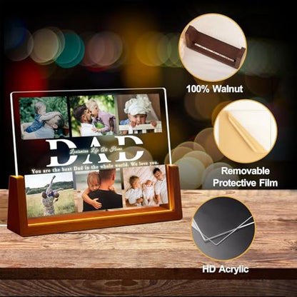 LOUISMIAA Custom Picture Frame – Personalized Gift for Father, Dad, Husband from Daughter, Son, Wife, Memorial for Papa, Daddy, Grandpa - color: Style 10