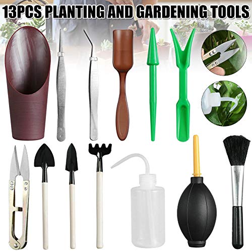 13pcs Mini Garden Planting Tools Set Hand Scissor Planting Shovel Gardening Tools Succulent