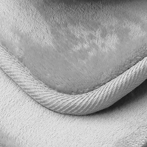 Clara Clark 3 Piece Bathroom Rugs Bath Mat Set, Velvet Memory Foam Bath Mats for Bathroom - Non-Slip, PVC Backing Bath Rugs, Washable - Dries Quickly, Silver - color: Silver