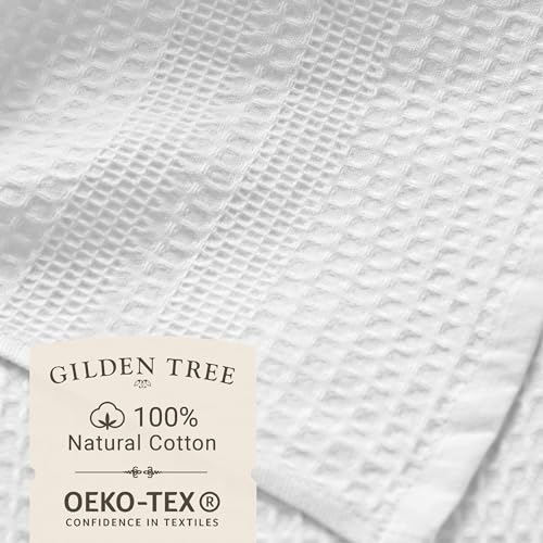 GILDEN TREE Waffle Bath Sheet Large Bath Towels Quick Dry Thin Body Towels, 40x80 Oversized Bath Towels for Adults, Classic Style (White) - color: White, size: Bath Sheet