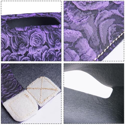 Leather Cover for Disposable Paper Hand Towel Box, Compatible with Kleenex Paper Hand Towel(1-3D Rose Purple) - color: 1-3d Rose Purple