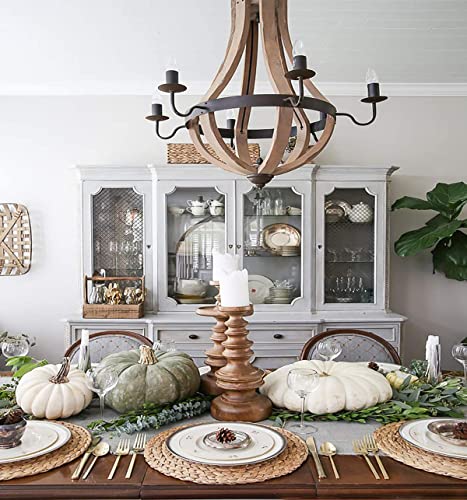 Round Woven Placemats Set of 6-13 inches Plate Chargers Natural Wicker Placemats Water Hyacinth Straw Braided Tablemats Rattan Tablemats Rustic Weave Placemats for Dining Table - size: Plate Chargers 13 inch-6