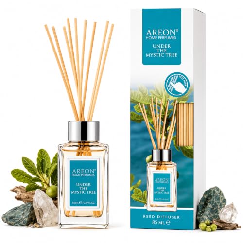 Areon Under Tha Mystic Tree Home Luxury Reed Diffuser,10 Rattan Reeds,85ml | Luxury Reed Diffuser Suitable for Bedrooms, Living Rooms, Bathrooms, Offices, Entryways, and Other Indoor Spaces. - color: Under Tha Mystic Tree, size: 85ml