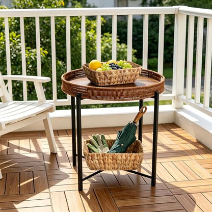 Small Wicker Baskets for Organizing 2 Pack, Hand Woven Baskets for Storage, Towels and Toilet Paper Organization, Woven Gift Basket,Countertop Baskets Set for Organizing