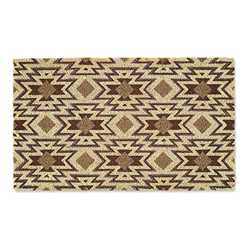 DII Natural Coir Geometric Modern Outdoor Door Mat, Front Porch Décor, 17x29, Santa Fe - color: Santa Fe