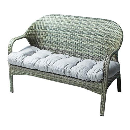 Indoor/Outdoor Bench Cushion Cotton Garden Furniture Loveseat Cushion, 51.2"x19.7" Patio Wicker Seat Cushions for Lounger (Gray) - color: Gray