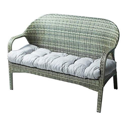 Indoor/Outdoor Bench Cushion Cotton Garden Furniture Loveseat Cushion, 51.2"x19.7" Patio Wicker Seat Cushions for Lounger (Gray) - color: Gray