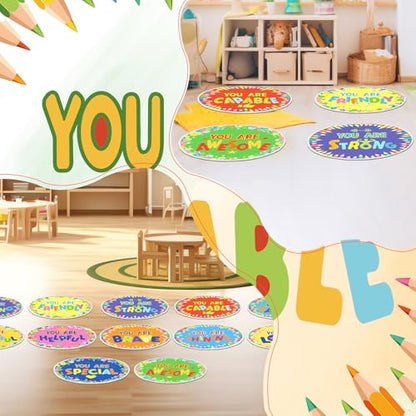 12 Pcs Carpet Circle Seats, 15 Inch Round Classroom Rug, Non Slip Corner Floor Cushion Mat, Circle Time Rug for Living Room, Learning, Playing Areas, Story Time, Group Activity(Inspirng) - style: Inspirng