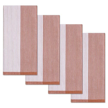 Homaxy Premium 100% Cotton Kitchen Towels 18"x28", 4 Pack, Rust | Large Kitchen Hand Towels, Soft and Absorbent Tea Towel, Dish Towels with Hanging Loops - color: Rust, size: 18 x 28 - 4 Pack