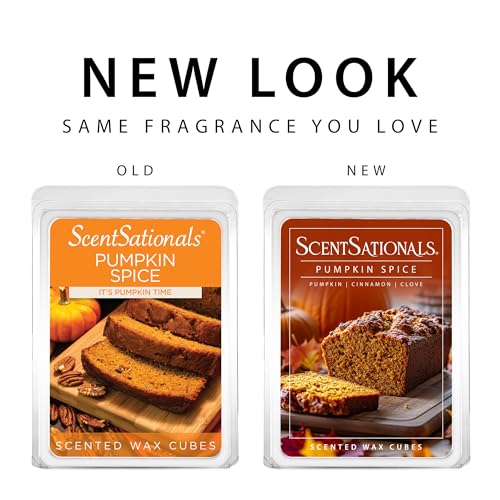 ScentSationals Pumpkin Spice Scented Wax Melts - Pumpkin, Cinnamon, & Clove, 10oz (24 Cubes) - style: Pumpkin Spice
