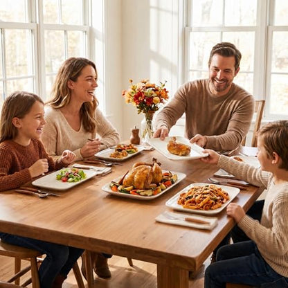 White Serving Platters Set of 3, Rectangular 15.5/13.5/11 Inch Serving Dishes for Entertaining, Ceramic Serving Trays for Party, Sushi, Steak & Dessert，Microwave & Dishwasher Safe - size: 15.5/13.5/11Inch Set
