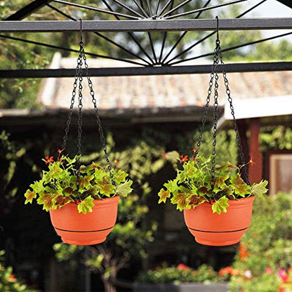 4Pack - 20 Inch Black Hanging Basket Chains Flower Plant Pot Replacement Chain Hanger for Bird Feeders, Planters, Lanterns and Ornaments