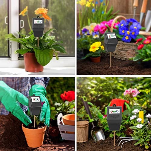 Soil Moisture Meter,Plant Hygrometer Moisture Sensor Plant Water Monitor for Potted Plants,Garden,Farm, Lawn(No Battery Needed)-Black - color: Black