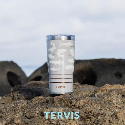 Tervis Traveler® 20oz Tumbler | Inkreel - Teal Wave - color: 20oz Traveler with Slider Lid, style: Inkreel - Teal Wave
