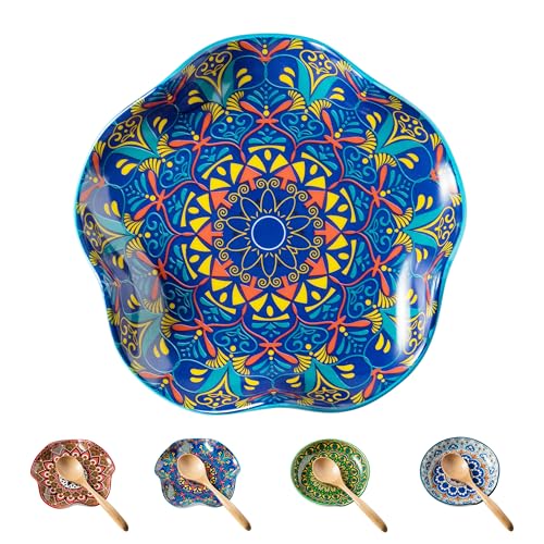 Miamolo Boho Spoon Rest for Stove Top & Counter, Kitchen Cooking Gift | Ceramic Spatula Holder Heat-Resistant | Multi-Function Tool for Ladles, Tongs & Spatulas | Housewarming Gift, Farmhouse DéCor - color: Boho Style-B