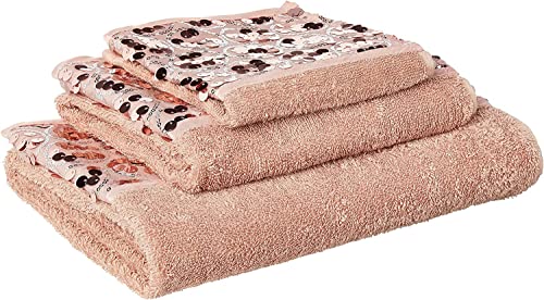Zahari Home Sinatra 3 Piece Bathroom Towel Set Bath Towel Hand Towel Wash Cloth Absorbent, Blush - color: Blush