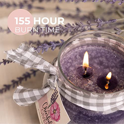 A Cheerful Giver — Lavender Vanilla - 34oz Papa Scented Candle Jar with Lid - Keepers of the Light - 155 Hours of Burn Time, Gift Candle, Violet - size: 34 oz