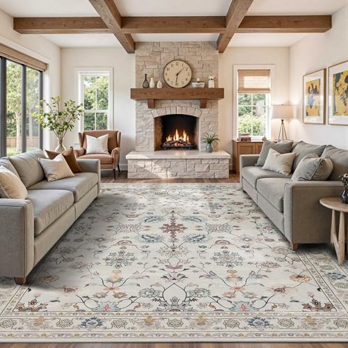 Grey 9x12 Large Area Rugs for Bedroom & Living Room | Soft,Machine Washable & Non Slip,Low Pile,Ideal for Girls Room, Nursery,Kids Room - color: Grey, size: 9' x 12' (Rectangular)