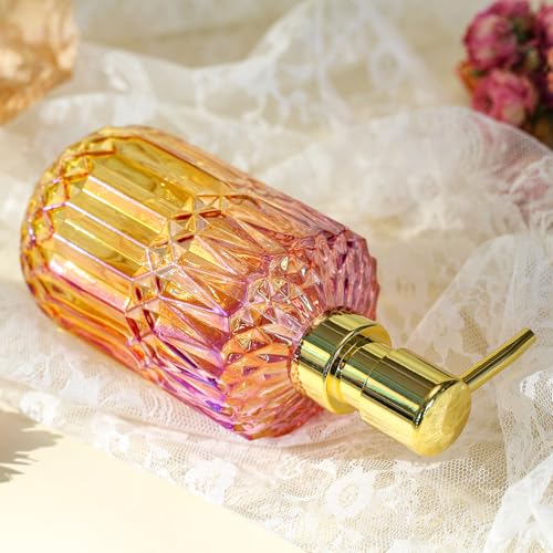 YunNasi Soap Dispenser with Pump Refillable | Liquid Hand Soap Dish Soap Dispensers for Bathroom Counter, Kitchen Sink, PurpleOrange - color: Purpleorange