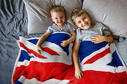 Catalonia Union Jack Blanket, British Flag Throw Blanket, England UK Gifts, Soft Cozy Fleece Blanket for Home, Sofa, Bed, British Gift for Men, Women, Kids, 50X60 inch - color: The Union Flag