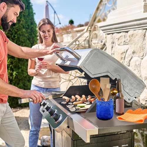 Ceramic Utensils Holder，Extra Large Stable Ceramic Cooking Tool Organizer Set for Kitchen，For Countertop ,Navy Blue - color: Navy Blue