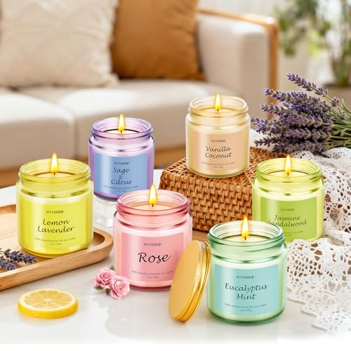 6 Pack Candle for Women- Scented Candles Set,Candles for Home Scented | Soy Wax Candles Bulk, Aromatherapy Candle Gifts Set for Women, Birthday, Valentine, Christmas, Anniversary Present