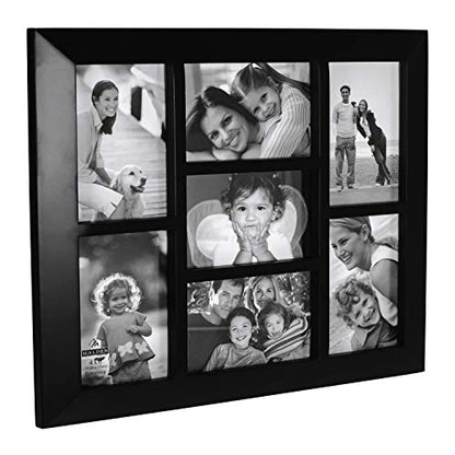 Malden International Designs Berkeley Black 7 Opening Collage Photo Wall Frame - color: Black, size: 7-Opening