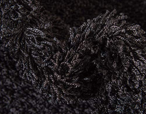Unique Loom Solid Shag Collection Area Rug (2' x 3' 1" Rectangle, Jet Black) - color: Jet Black, size: 2' x 3'1" (Rectangular)