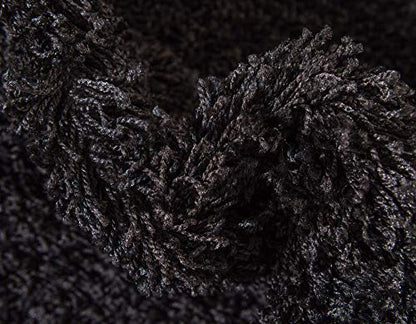 Unique Loom Solid Shag Collection Area Rug (2' x 3' 1" Rectangle, Jet Black) - color: Jet Black, size: 2' x 3'1" (Rectangular)