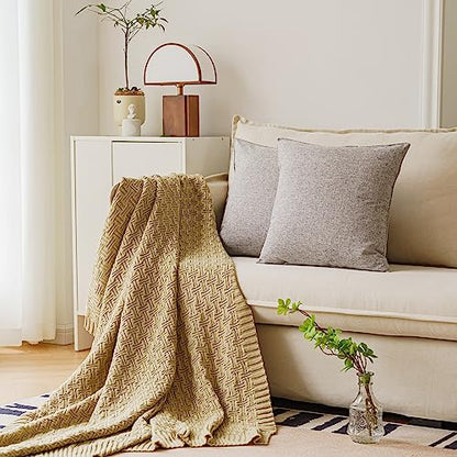 NiNi ALL Outdoor Waterproof Throw Pillow Covers Set of 2 Decorative Farmhouse Garden Pillowcase Solid Cushion Cases for Patio Tent Couch 18x18 inch Grey | Faux Linen Decorative Solid Throw Pillow Covers Farmhouse for Garden Furniture Tent Balcony Couch So