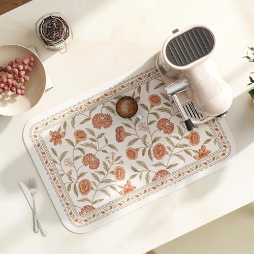 Vinyl Waterproof Placemats Set of 6 Rectangular,12"*17"-Albano A | Wipeable Beautiful Print Place Mats,Stain Resistant,Heat Resistant,Everyday Meals,Kitchen,Dinning,Holiday,Decor - color: Albano a