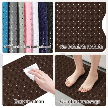 XLHOMO 26PC Bathroom Accessories Set - Gorgeous Brown Bathroom Set, Bathroom Accessory Set, Shower Curtain Set with Bathtub Mats for Shower Tub, Trash Can & Soap Dispenser - size: Bath Set+Bathtub Mat+Shower Curtain&Rugs, style: Brown&Silver