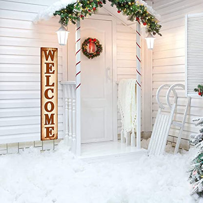 Welcome Letters, 7PCS Wood Large Letter Cutouts, Unfinished 2mm Thick Wood Sign for Wall DIY Decoration, Porch Crafts for Home Party Holiday Supplies
