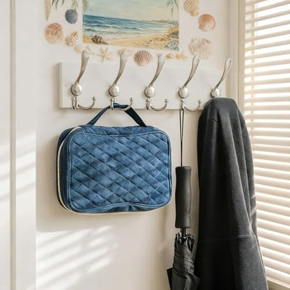 SKOLOO Creations White Solid Wood Wall Mounted Coat Rack, 5 Hooks, 16-7/8" Long - Kitchen, Mudroom, Entryway, Bathroom - Includes Mounting Hardware, Wall Coat Hanger, Towel Rack - color: Matte White Plates & Nickel Hook, size: 1 Item-5 Hooks