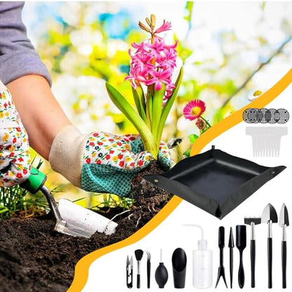 Transplanting Tool Flower Plant Transplanting Supplies | Small Garden Tools with Repotting Mat Professional Plant Care Kit for Indoor, Outdoor, Balcony, Greenhouse, Landscaping