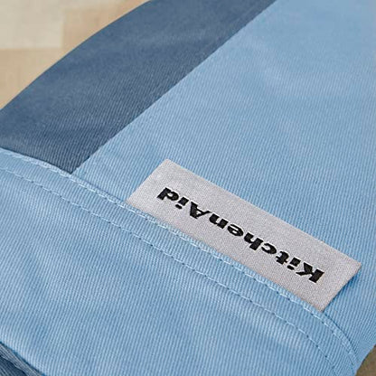 KitchenAid Beacon Two-Tone Non-Slip Mini Oven Mitt Set, Blue Velvet/Blue Heaven, 5.5"x8", 2 Piece - color: Blue Velvet/Blue Heaven
