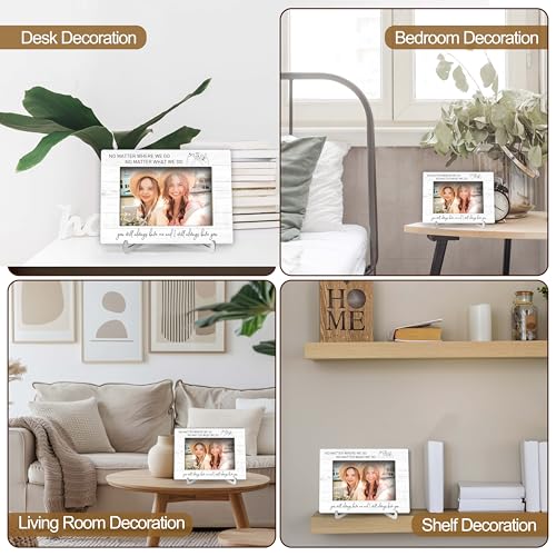 YSTEP Best Friend Photo Frame, Long Distance Friendship Gifts, No Matter Where We Go No Matter What We Do Gifts, Wood 4x6 Picture Frame for Desk Display-B03 - style: Style 2