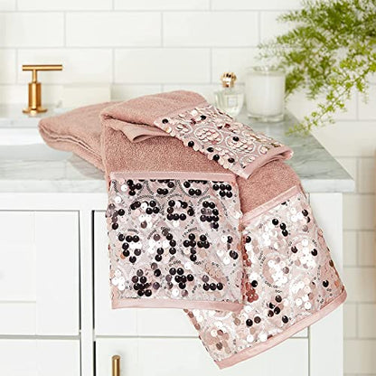 Zahari Home Sinatra 3 Piece Bathroom Towel Set Bath Towel Hand Towel Wash Cloth Absorbent, Blush - color: Blush