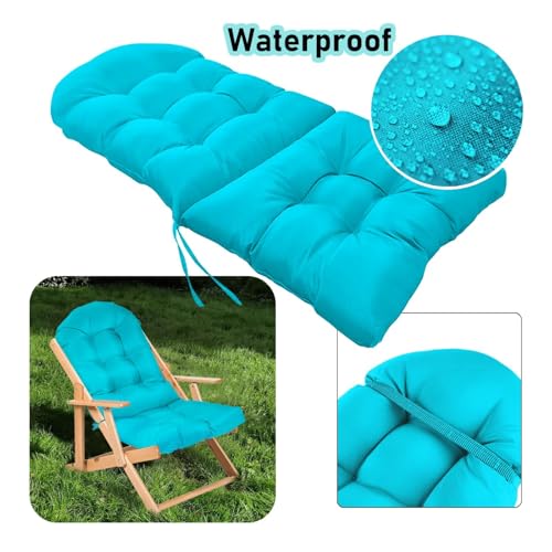 Yddsky Adirondack Chair Cushion, Rocking Cushions 44x19.4x4 inch, High Back Patio Recliner Cushion of Upper and Lower with Ties, Sunscreen and Fade-Resistant Turquoise,2 - color: Black
