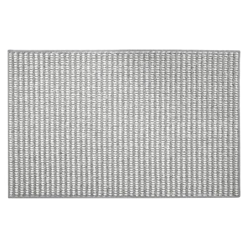 fani Indoor Door Mat, 24"x36" Grey White Rectangular Entry Rug | Non-Slip, Low Profile, Machine Washable, Dirt & Water Absorbent, Stain Resistant for Front & Back Entryways - color: Grey White, size: 24x36 inch