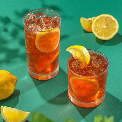 JoyJolt Alain Drinking Glasses Set of 8 Glass Tumblers. Highball 14oz Bar Glasses and Lowball 10oz Rocks Glasses Set. Cocktail, Juice, Whiskey Glasses or Water Glasses. Kitchen or Bar Glassware Set - style: Clear Glasses