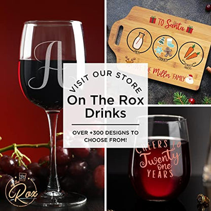 Personalized Custom Text Wine Glass – 3 Lines of Custom Text – 17 oz Stemless Engraved Mother's Day Wine Glass for Mom, Sister, Teacher, Wife, Best Friend - style: Custom Stemless Wine Glass