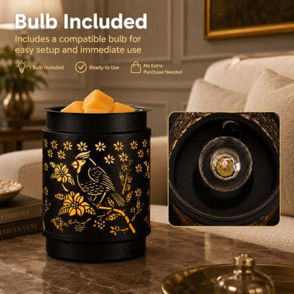 mocosa Metal Wax Melt Warmer Electric Candle Fragrance Burner | Oil Burner 2 in 1，Gifts for Women，Mother's Day，for Home Office Bedroom，Cardinal Decorations - style: Cardinal