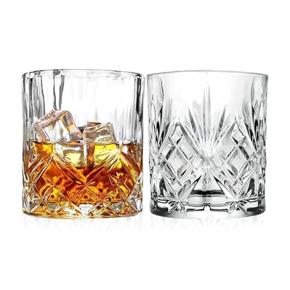 Barski Whiskey Glasses - Double Old Fashioned Rocks Glass - Set of 2 Lowball Tumbler - DOF Crystal Glass Tumblers - For Scotch - Bourbon - Water - Beverage - Drinking Glasses - 10.5 oz, Made in Europe - size: Set of 2 Tumbler 10.5 oz