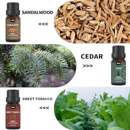 Essential Oils Set-Essential Oils for Diffuser for Home, Diffuser Oils Scents for Aromatherapy,Laundry,Candle&Soap Making,Humidifiers 6 X 10ML - color: Black-02
