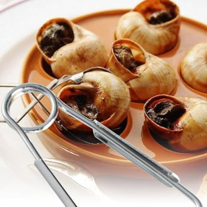 Ipetboom 4 Pack Escargot Tongs Stainless Steel Snail Tong Food Serving Clip Clamp Ergonomic Curved Handle Heat Resistant for Dining Party Buffet 12.59 X 3.93 X 3.14 in - color: 4pcs