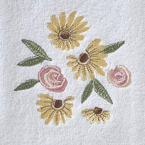 SKL Home by Saturday Knight Ltd. Tossed Flowers Hand Towel (2-Pack), White - color: Tossed Flowers