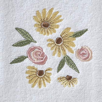 SKL Home by Saturday Knight Ltd. Tossed Flowers Hand Towel (2-Pack), White - color: Tossed Flowers