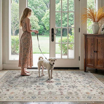 3x5 Entryway Rug,Grey Washable Area Rug | Soft,Machine Washable & Non Slip,Low Pile,Ideal for Girls Room, Nursery,Kids Room - color: Grey, size: 3' x 5' (Rectangular)